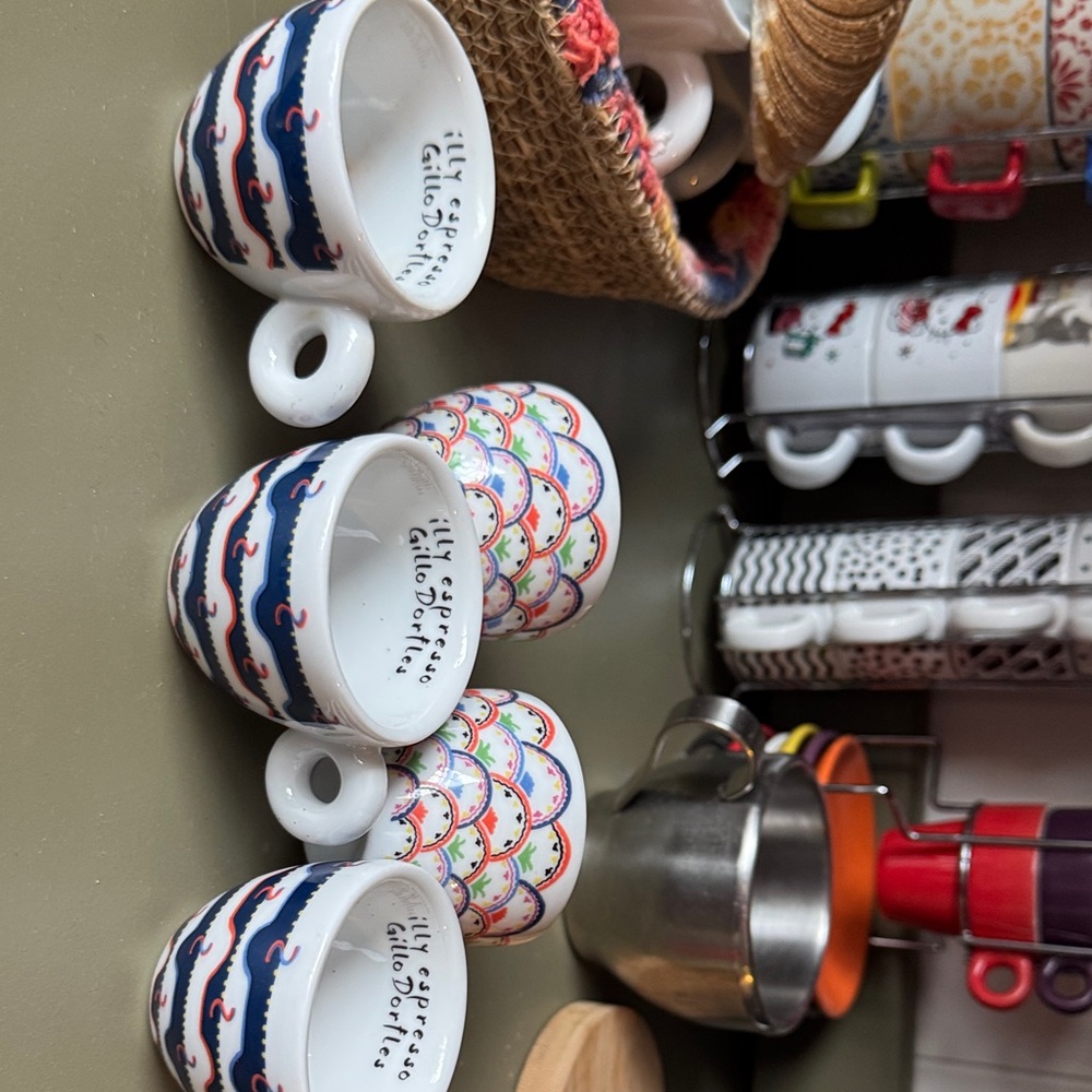 Colorful Ceramic  illy Espresso Cups Set